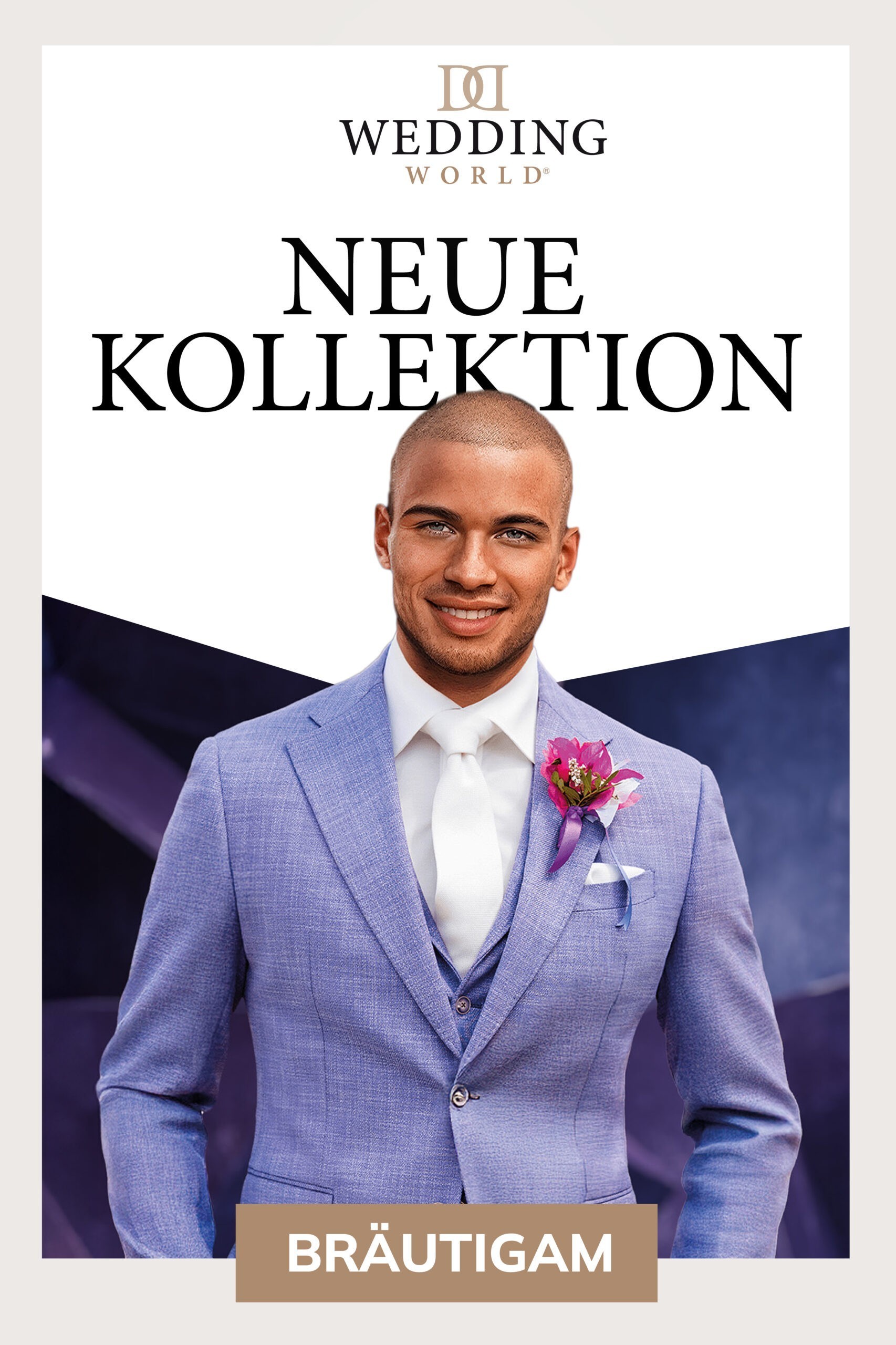 Bräutigam ROKA ROKA Hochzeitsanzug Blau einzigartiger Stil