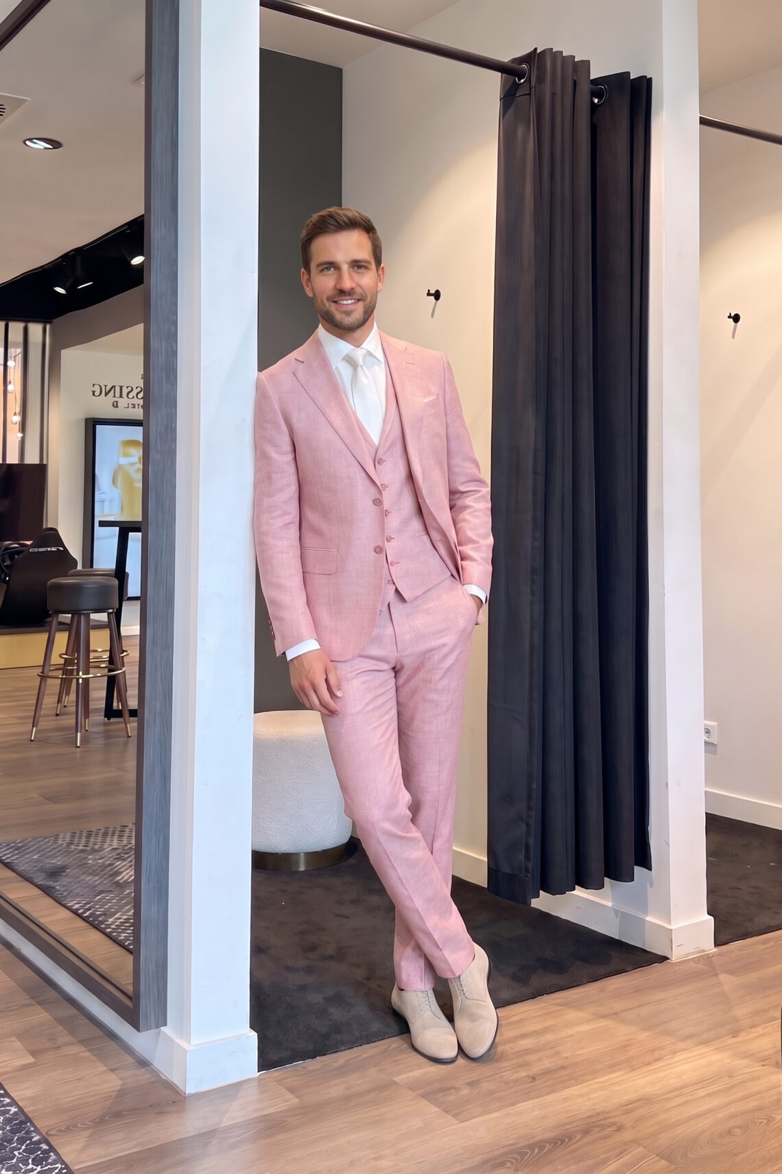 3-teiliges Hochzeitsoutfit | Rosa